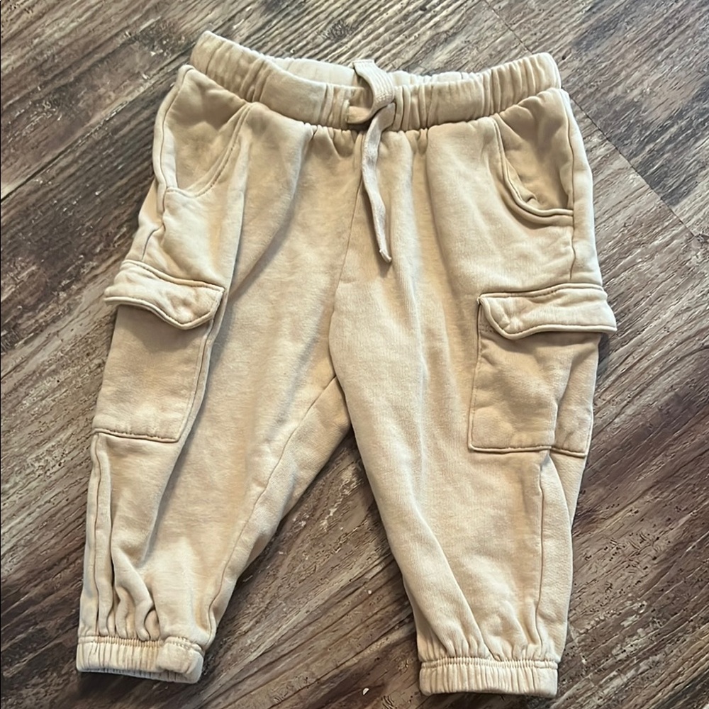 H&M 9M Tan Cargo Jogger Pants